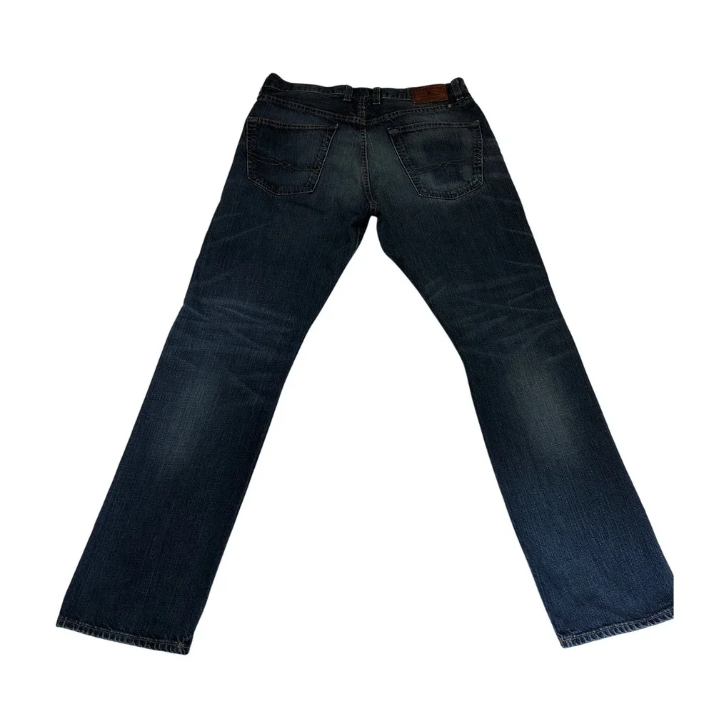 Lucky Brand 121 Heritage Slim Mens Dark Wash Blue Denim Jeans 33x32 Button Fly
